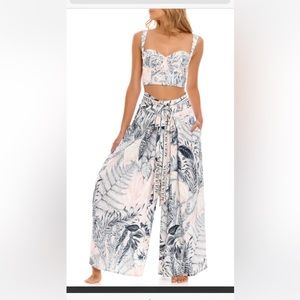 Agua Bendita Lee Helios Pants + Lupe Crop Top Set M